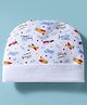 Ben Benny Interlock Knit Baby Caps With Helicopter Print White - Diameter 17.5 cm