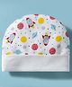 Ben Benny Interlock Knit Baby Caps With Space PrintWhite - Diameter 17.5 cm