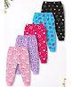 Trampoline Cotton Blend Knit Pack Of 5 Cat Duck & Donut Printed Pajamas - Multi Colour