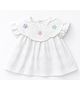 Spool Junior Cotton Woven Dress Cap Sleeves Floral Embroidered Dress - White