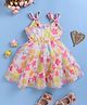 blushh berry Sleeveless Floral Printed Fit And Flared Dress - Multi