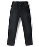 Pine Kids Denim Woven Full Length Solid Colour Jeans - Black