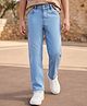 Pine Kids Denim Woven Full Length Washed Jeans - Blue