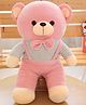 Tickles 25 cm Cute Teddy with Bow Tie & Cute Outfit Soft Stuffed Plush Toy for Kids Boys & Girls Birthday Gift (Color: Pink)