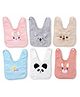 Teri Beri Baby Bibs Set of 6, Ultra Soft Coral Fleece Feeding Bibs for Newborn & Toddlers, Waterproof Absorbent Drool Bibs with Cute Animal Designs for Boys & Girls
