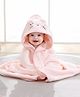 Teri Beri Baby Hooded Towel, Soft and Hypoallergenic Baby Bath Towels with Hood for Toddler Infant Newborn, Large and Absorbent Toddler Towels for Baby Boy Girl (31 x 31 inch) (Pink)