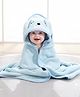Teri Beri Baby Hooded Towel, Soft and Hypoallergenic Baby Bath Towels with Hood for Toddler Infant Newborn, Large and Absorbent Toddler Towels for Baby Boy Girl (31 x 31 inch) (Blue)