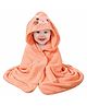 Teri Beri Baby Hooded Towel, Soft and Hypoallergenic Baby Bath Towels with Hood for Toddler Infant Newborn, Large and Absorbent Toddler Towels for Baby Boy Girl (31 x 31 inch) (Orange)