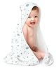 Teri Beri baby Muslin Hooded Towel, Soft and Hypoallergenic Baby Bath Towels with Hood for Toddler Infant Newborn, Large and Absorbent Toddler Towels for Baby Boy Girl (31 x 31 inch) (White Muslin)