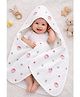 Teri Beri Baby Hooded Towel Soft Organic Cotton Baby Bath Towel with Hood, Ultra Absorbent Quick Dry Newborn Baby Blanket Wrap for Infants & Toddlers (80 x 80 cm) (White)