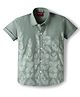 Radutu Cotton Woven Half Sleeve Printed Shirt Olive Green 7-8 Years