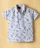 Radutu Cotton Woven Shirt Half Sleeve Printed Light/Sky Blue 3-4 Years