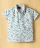 Radutu Cotton Woven Half Sleeve Printed Shirt White 2-3 Years