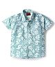 Radutu Cotton Woven Shirt Half Sleeve Printed Sea Green 5-6 Years
