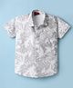 Radutu Cotton Woven Half Sleeve Printed Shirt Light Grey 2-3 Years