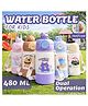 Elecart Kids Stainless Steel Water Bottle 480ml | Hot & Cold Vacuum Insulated Flask with Straw Sipper | One-Click Push Button, Leakproof Flip Top | Cartoon Printed  (Pack 1 Random Colour/Design)