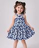 Rare Juniors Cotton Woven Sleeveless Floral Printed Dress - Blue