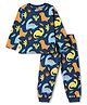 Babyhug Cotton Knit Full Sleeves T-Shirt & Pyjama Night Suit With Dino Print - Navy