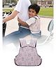 Polka Tots Light Pink Two-Wheeler Motorcycle Child 4 Point Safety Harness Kids Carrier With Adjustable Seat Belt, Cushioning, & Breathable Cotton Material - Jungle Print