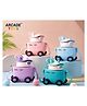 ARCADE TOYS Cool Cup Kids Car Water Bottle with Wheels & Shoulder Strap - 500 ml (Multicolour)