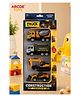ARCADE TOYS Engineering Construction Truck Set  4 Friction Powered Mini Construction Vehicles, Durable Die-Cast & Plastic Toy Set for Kids, Multicolour