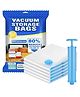 ARCADE TOYS Space Saver Pack of 5 Variety Reusable Vacuum Storage Ziplock Compression Sealer Bags for Travel clothes and home Blankets, Quilts with hand Pump - Pack of 1 - Color May Vary