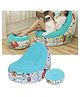 ARCADE TOYS Inflatable Deck Chair with Household air Pump, Lounger Sofa for Indoor Living Room Bedroom, Outdoor Travel Camping Picnic-PACK OF1-MULTICOLOUR