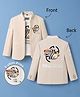 Dapper Dudes Cotton Mixes Woven Full Sleeves Tiger Printed Blazer & T-Shirt - Light Brown