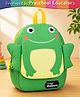 Intelliskills 11.2 Inches Froggy Fun Backpack for Kids | Premium Quality School Bag Multicoloured | Lightweight, Durable Water-Resistant Fabric & Smooth Zippers | Ideal For Gifting