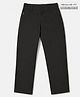 Pine Kids Cotton Elastane Woven Full Length Solid Trousers Pant - Black