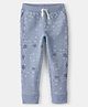 OshKosh B'gosh Cotton Woven Knit Ankle Length Floral Drawstring Joggers - Blue