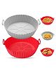 WENS 8 Inch Silicone Nonstick Reusable Heat Resistant Baking Tray (Multicolor)