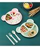 WENS Kids Snack Training Dinner Plate with Spoon