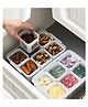 WENS Plastic 6 compartment Veggie Storage Containers with Lid