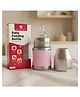 StarAndDaisy feeding bottle 125 ml for newborn baby with anti colic valve bpa free soft silicone teat leakproof wide neck safe durable easy to use for infants and babies pink