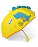 CHAATEWALA Dinosaur Printed & Spine Applique Detailed Umbrella - Yellow