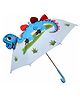 CHAATEWALA Dinosaur Applique Detailed Umbrella - Blue