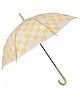 CHAATEWALA Bear Printed Checked Umbrella - Orange