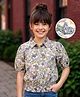 Kookie Kids India Cotton Woven Top Floral Print Multi Color 8-9 Years