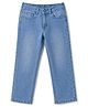 Pine Kids Denim Woven Full Length Washed Jeans - Light Blue