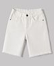 Pine Kids Denim Woven Above Knee Length Shorts -  White