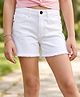 Pine Kids Denim Woven Above Knee Length Washed Shorts - White