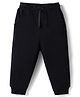 Pink Rabbit Looper Knit Full Length Solid Lounge Pant - Black