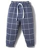 Pink Rabbit Interlock Knit Full Length Checked Lounge Pant - Blue