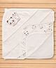 Pink Rabbit Terry Knit Hooded Towel With Panda Print L 80 x B 80 cm - Cream