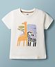 Rabbit Sinker Knit T-Shirts Half Sleeves Offwhite 3-4 Years