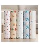 GRASPING FINGERS Soft Breathable 100% Muslin Cotton Baby Multipurpose Swaddle Set of 5