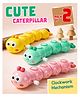 Fiddlerz Wind Up Toy for Babies Key Operated Crawling Caterpillar Toy Fun Interactive Mechanical Toy for Kids Boys and Girls - Pack of 2 (Random Color)