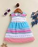 Annie Kids Sinker Knit Sleeveless Floral & Abstract Printed Dress - Multi Colour