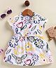 Annie Kids Sinker Knit Half Sleeves Floral Printed Dress - Multi Colour